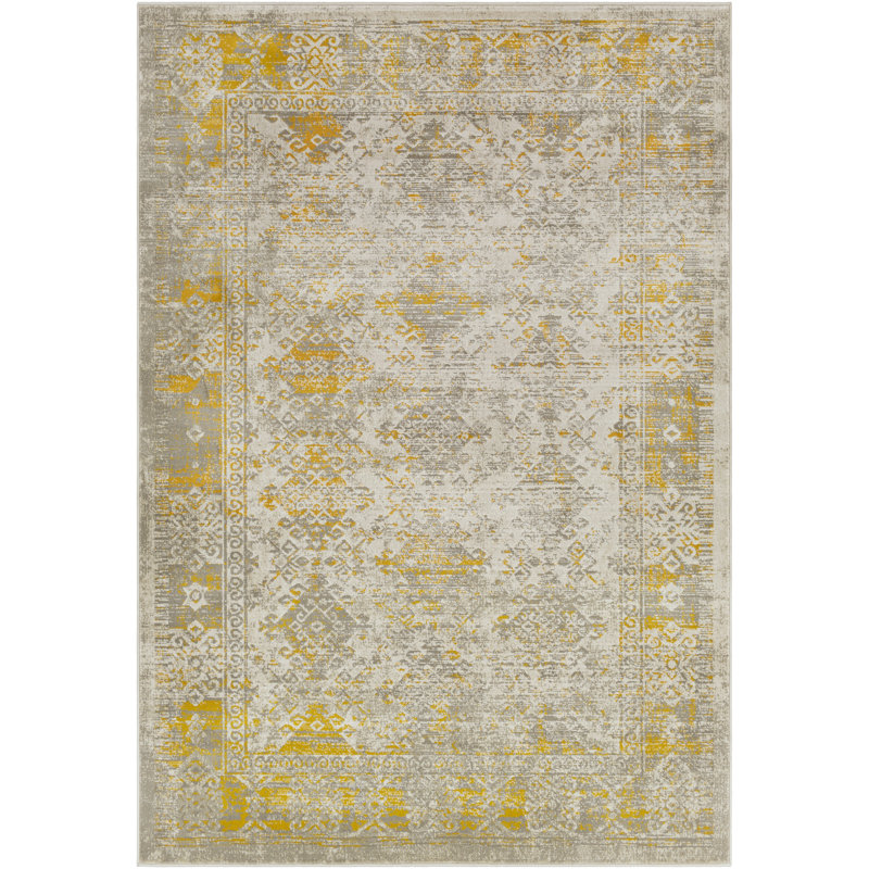 Bungalow Rose Anil Yellow/Gray Area Rug & Reviews Wayfair